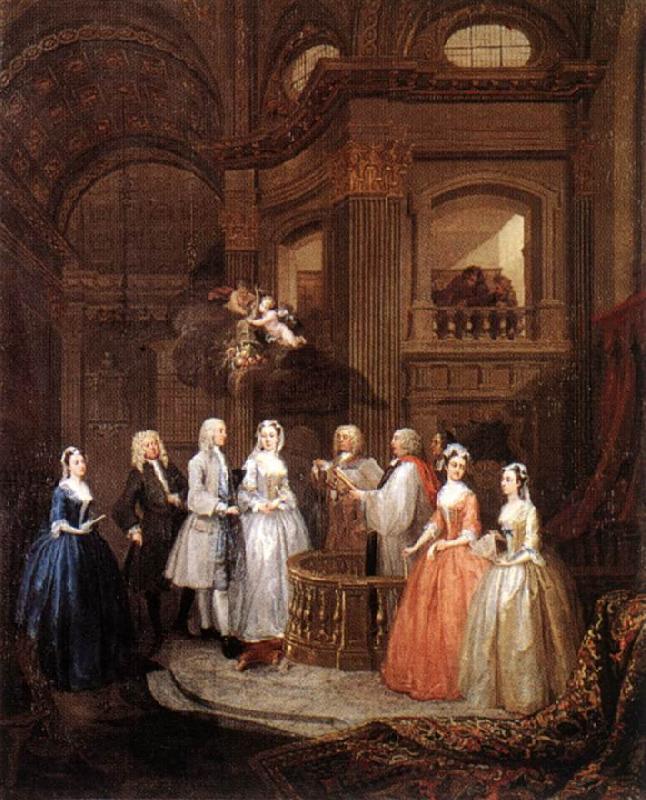 HOGARTH, William The Marriage of Stephen Beckingham and Mary Cox f France oil painting art